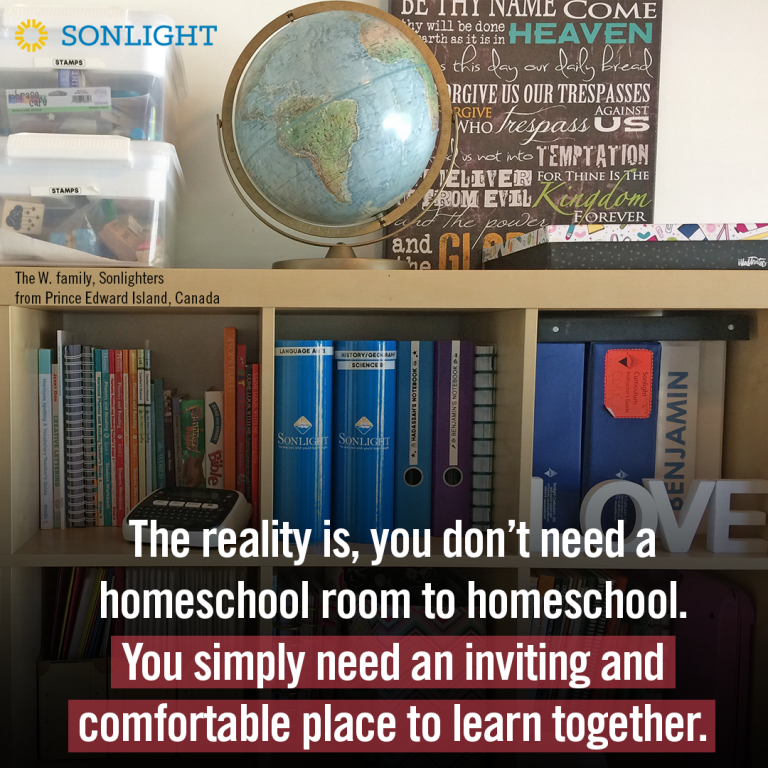 The reality is, you don’t need a homeschool room to homeschool. You simply need an inviting and comfortable place to learn together. • Two Homeschool Organization Myths That May be Holding You Back