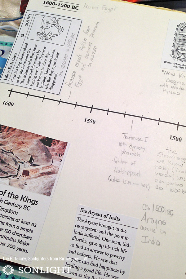 A Photo Tour of The Timeline Book & Tips for a Timeline Notebook • #homeschooling history