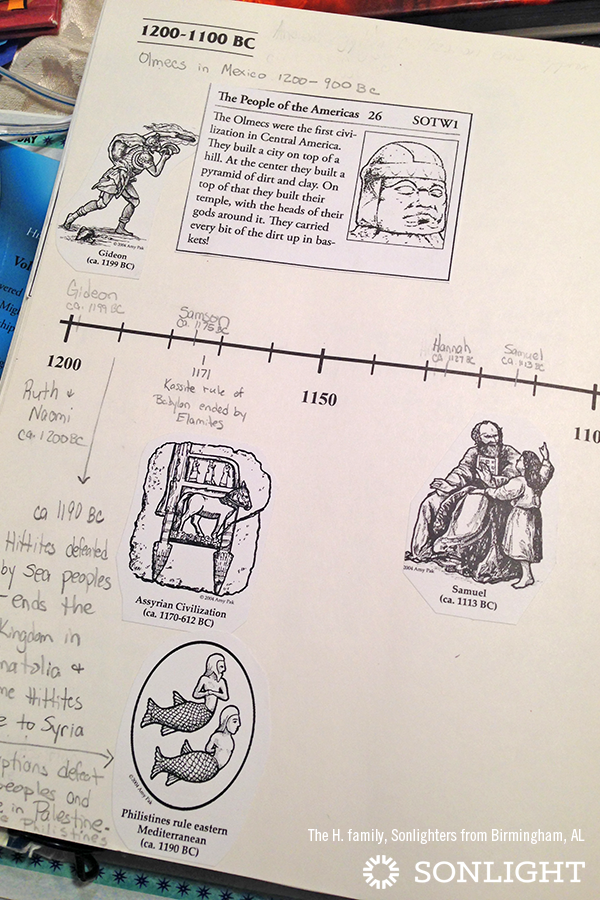 A Photo Tour of The Timeline Book & Tips for a Timeline Notebook • #homeschooling history