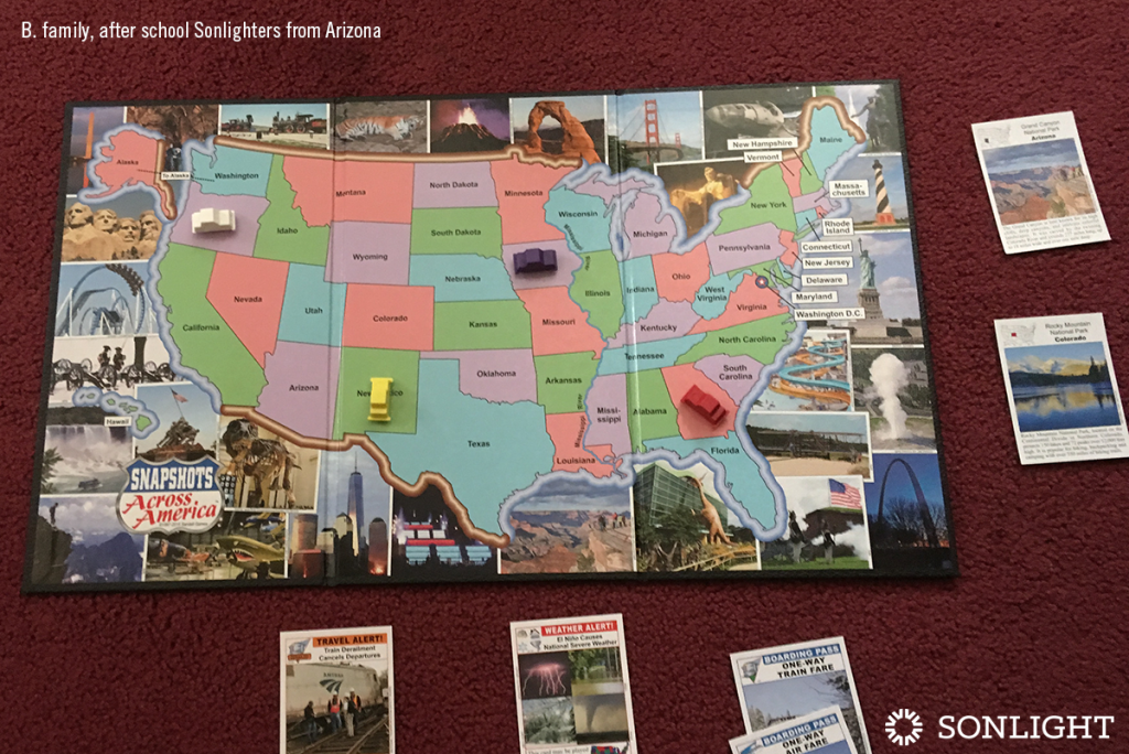 Snapshots Across America board game • 6 Ways to Afterschool That Don't Feel Like School at All