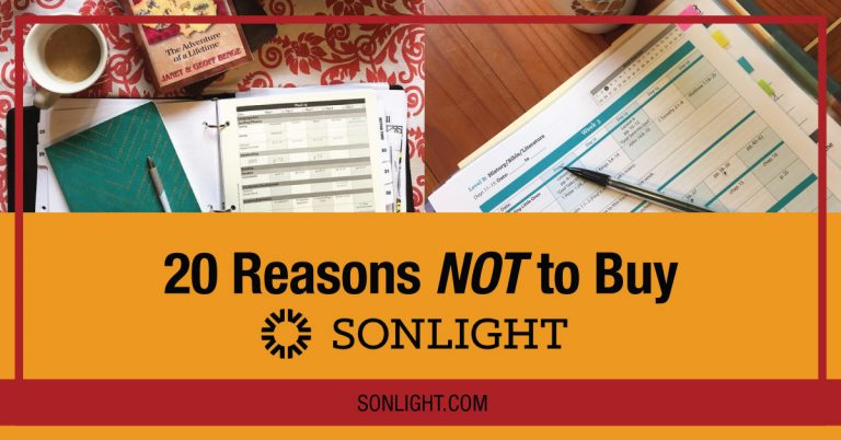 20 Reasons NOT to Buy Sonlight