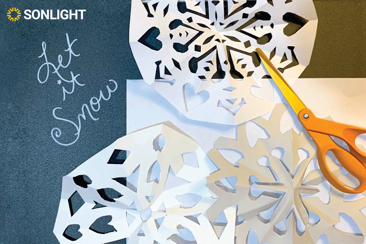 how to make a snowflake step by step out of paper